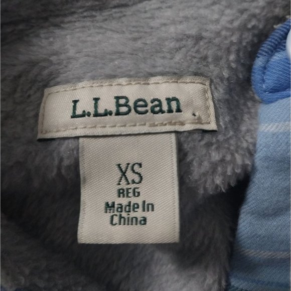 L.L.Bean Fleece-Lined Flannel Hoodie Bright Capri Plaid Women's Sz XS - Picture 8 of 13